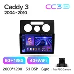 Штатна магнітола Teyes CC3 2k 6+128 Gb 360° Volkswagen Caddy 2K 3 2004-2010 10" 6