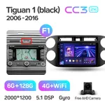 Штатная магнитола Teyes CC3 2k 6+128 Gb 360° Volkswagen Tiguan 1 NF 2006-2017 (A) black 2