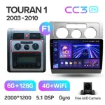 Штатна магнітола Teyes CC3 2k 6+128 Gb 360° Volkswagen Touran 1 2003-2010 (A) 10" 2