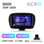Штатная магнитола Teyes CC3 2k 6+128 Gb Fiat 500X 2014-2020 2
