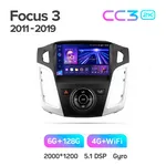 Штатная магнитола Teyes CC3 2k 6+128 Gb Ford Focus 3 Mk 3 2011-2019 2