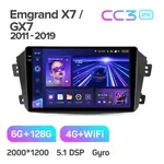 Штатна магнітола Teyes CC3 2k 6+128 Gb Geely Emgrand X7 1 GX7 EX7 2011-2019 2
