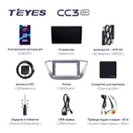 Штатная магнитола Teyes CC3 2k 6+128 Gb Hyundai Solaris 2 2017-2020 (A) 2