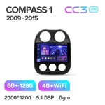 Штатна магнітола Teyes CC3 2k 6+128 Gb Jeep Compass 1 MK 2009-2015 10" 2