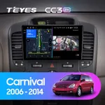 Штатная магнитола Teyes CC3 2k 6+128 Gb Kia Carnival VQ 2006-2014