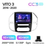 Штатна магнітола Teyes CC3 2k 6+128 Gb Mercedes-Benz Vito 3 W447 2014-2020 10" 2