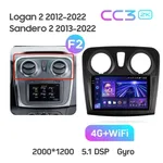 Штатная магнитола Teyes CC3 2k 6+128 Gb Renault Logan 2 2012-2022, Sandero 2 2013-2022 (F1) (A) 2