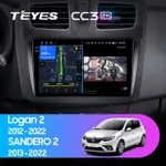 Штатная магнитола Teyes CC3 2k 6+128 Gb Renault Logan 2 2012-2022, Sandero 2 2013-2022 (F1) (A)