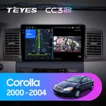 Штатная магнитола Teyes CC3 2k 6+128 Gb Toyota Corolla E130 E120 2000-2004 (B)