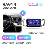 Штатная магнитола Teyes CC3 2k 6+128 Gb Toyota RAV4 4 XA40 5 XA50 2012-2018 (A) 2