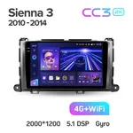 Штатная магнитола Teyes CC3 2k 6+128 Gb Toyota Sienna 3 XL30 2010-2014 (B) 2