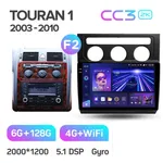 Штатна магнітола Teyes CC3 2k 6+128 Gb Volkswagen Touran 1 2003-2010 (B) 10" 2