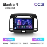 Штатная магнитола Teyes CC3 4+64 Gb Hyundai Elantra 4 HD 2006-2012 2