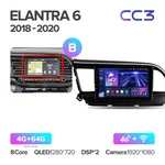 Штатная магнитола Teyes CC3 4+64 Gb Hyundai Elantra 6 2018-2020 (B) 2