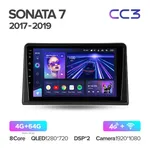Штатная магнитола Teyes CC3 4+64 Gb Hyundai Sonata 7 LF 2017-2019 2