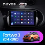 Штатна магнітола Teyes CC3 4+64 Gb Mercedes-Benz Smart Fortwo 3 C453 A453 W453 2014-2020