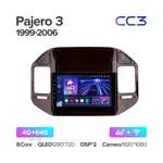 Штатна магнітола Teyes CC3 4+64 Gb Mitsubishi Pajero 3 V70 V60 1999-2006 (BLACK)