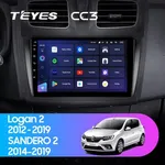 Штатная магнитола Teyes CC3 4+64 Gb Renault Logan 2 2012-2022, Sandero 2 2013-2022 (F2) (A)