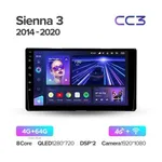 Штатна магнітола Teyes CC3 4+64 Gb Toyota Sienna 3 XL30 2014-2020 3
