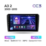 Штатна магнітола Teyes CC3 6+128 Gb Audi A3 2 8P 2003-2013, S3 2 2006-2012, RS3 1 2011-2012 3