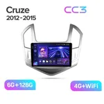 Штатна магнітола Teyes CC3 6+128 Gb Chevrolet Cruze J300 J308 2012-2015 2