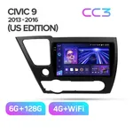 Штатная магнитола Teyes CC3 6+128 Gb Honda Civic 9 Middle East 2013-2016 2