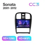 Штатная магнитола Teyes CC3 6+128 Gb Hyundai Sonata EF 2001-2012 2