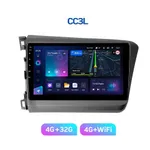 Штатна магнітола Teyes CC3L 4+32 Gb Honda Civic 9 FB FK FD 2011-2015 9" 2
