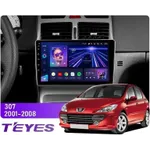 Штатна магнітола Teyes CC3L 4+32 Gb Peugeot 307 1 2001-2008 9"