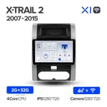 Штатна магнітола Teyes X1 2+32 Gb Nissan X-Trail 2 T31 2007-2015 10" 2