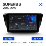Штатна магнітола Teyes X1 2+32 Gb Skoda Superb 3 2015-2019 10" 2