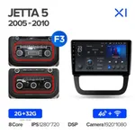 Штатная магнитола Teyes X1 2+32 Gb Volkswagen Jetta 5, Golf 5 2005-2010 (C) 2