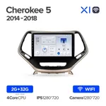 Штатная магнитола Teyes X1 2+32 Gb Wi-Fi Jeep Cherokee 5 KL 2014-2018 2