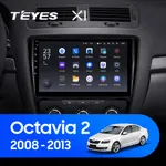 Штатная магнитола Teyes X1 2+32 Gb Wi-Fi Skoda Octavia 2 A5 2008-2013 Black