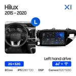 Штатна магнітола Teyes X1 2+32 Gb Wi-Fi Toyota Hilux Pick Up AN120 2015-2020 5