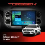 Штатная магнитола Torssen VW Tiguan 11-17 silver FL10 4+64Gb 4G Carplay DSP