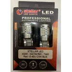 LED лампа Stellar 4G33 7443 W21 W5W 10-40V CanBus червона 2
