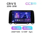 Штатна магнітола Teyes CC3 2k 4+32 Gb Honda CR-V 5 RT RW 2016-2018 3