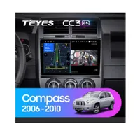 Штатна магнітола Teyes CC3 2k 4+32 Gb Jeep Compass 1 MK 2006-2010 10"