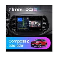 Штатна магнітола Teyes CC3 2k 4+32 Gb Jeep Compass 2 MP 2016-2018 10"