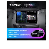 Штатна магнітола Teyes CC3 2k 4+32 Gb Mercedes-Benz Vito (W639), Viano (W639) 2003-2015 10"