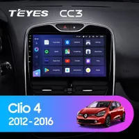 Штатна магнітола Teyes CC3 2k 4+32 Gb Renault Clio 4 BH98 KH98 2012-2015 10"