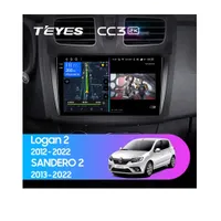 Штатна магнітола Teyes CC3 2k 4+32 Gb Renault Logan 2 2012-2022, Sandero 2 2013-2022 (F2) (A)