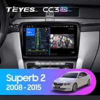 Штатна магнітола Teyes CC3 2k 4+32 Gb Skoda Superb 2 B6 2008-2015 10"