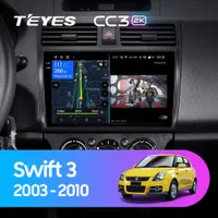 Штатна магнітола Teyes CC3 2k 4+32 Gb Suzuki Swift 3 2003-2010 10"