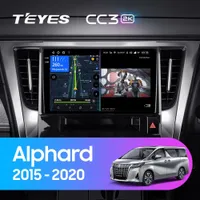 Штатна магнітола Teyes CC3 2k 4+32 Gb Toyota Alphard H30 2015-2020 10"