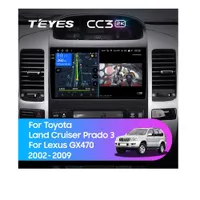 Штатна магнітола Teyes CC3 2k 4+32 Gb Toyota Land Cruiser Prado 3 J120 2004-2009 (B)