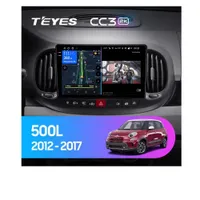 Штатна магнітола Teyes CC3 2k 4+64 Gb Fiat 500L (1 Din) 2012-2017 10"
