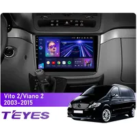 Штатна магнітола Teyes CC3 2k 4+64 Gb Mercedes-Benz Vito (W639), Viano (W639) 2003-2015 10"