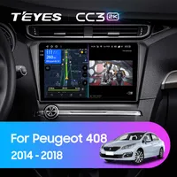 Штатна магнітола Teyes CC3 2k 4+64 Gb Peugeot 408 2014-2018 10"